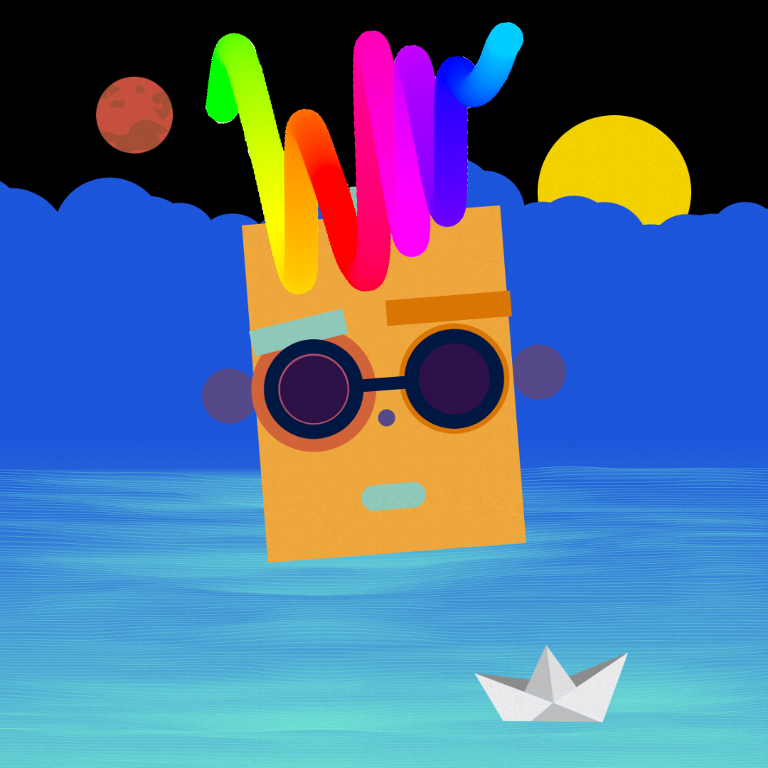 sail-o-bots #463 with Chromie Squiggle hair
